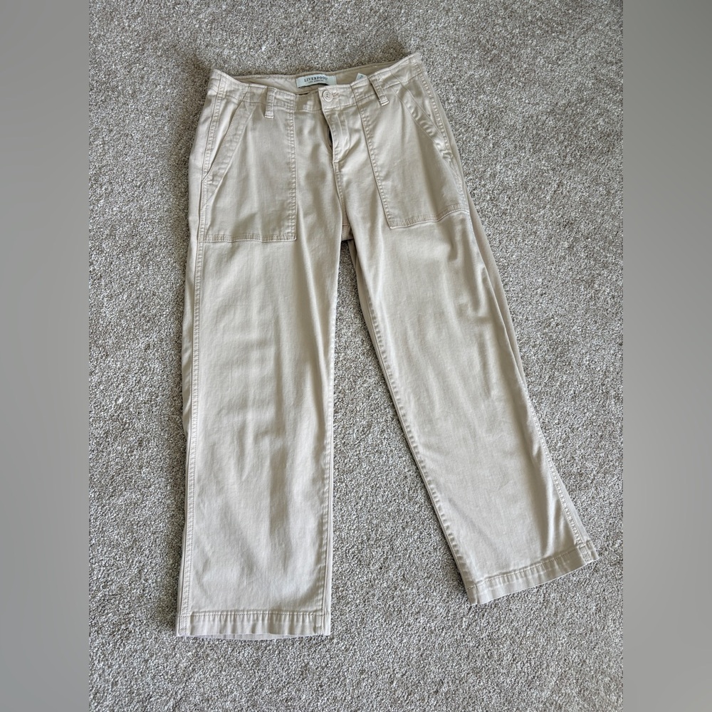Liverpool Tan Ankle Pants